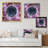 Black And Purple Moon - Modern Print-1001884144-1001884106