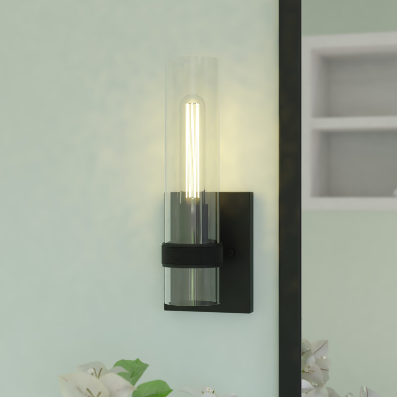 Penrith Steel Armed Sconce, Matte Black