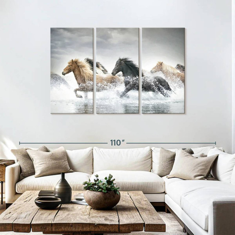 Horse Run III, 48" H x 74" W
