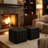 Phabian Tufted Cube Ottoman in 100% Genuine Leather-573932225