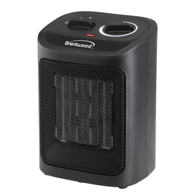 Brentwood H-C1603BK 1,500-Watt-Max Portable Ceramic Space Heater & Fan