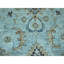 Tapis oriental 12 pi x 18 pi 1 po bleu, Agra, motif de vignes Shah Abbas, teintures naturelles, laine luxueuse nouée à la main, tissage dense, surdimensionné, tapis oriental