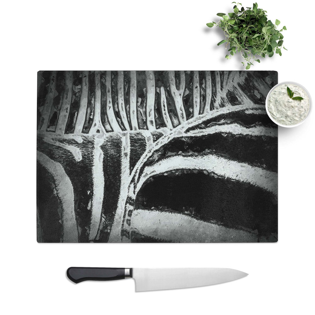 Tempered Glass The Stripes of the Zebra in Abstract Chopping Board