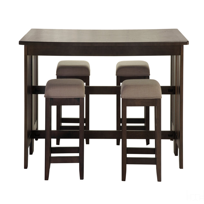 Table à abattants avec 4 tabourets