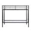 Lit superposé simple en métal noir, économie d'espace dans la chambre à coucher, design et robustesse, fonctionnement silencieux, instructions d'assemblage faciles incluses, aucun sommier requis-1386808255