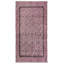 Petit tapis turc fait à la main rose clair 3,5 x 6,5 pi avec motif floral
