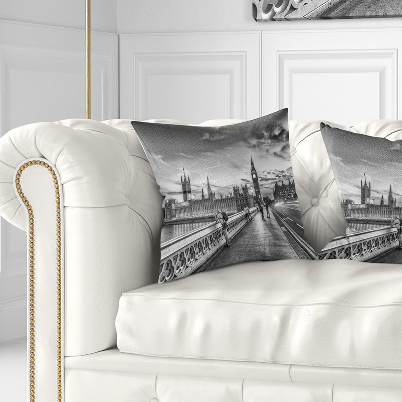 Coussin lombaire cityscape london view, Carré 18 po x 18 po