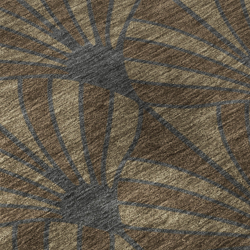 Premium Machine Washable Mayfield AMF2426 Striped Rug, 2'3" x 7'6" Runner, Chocolate