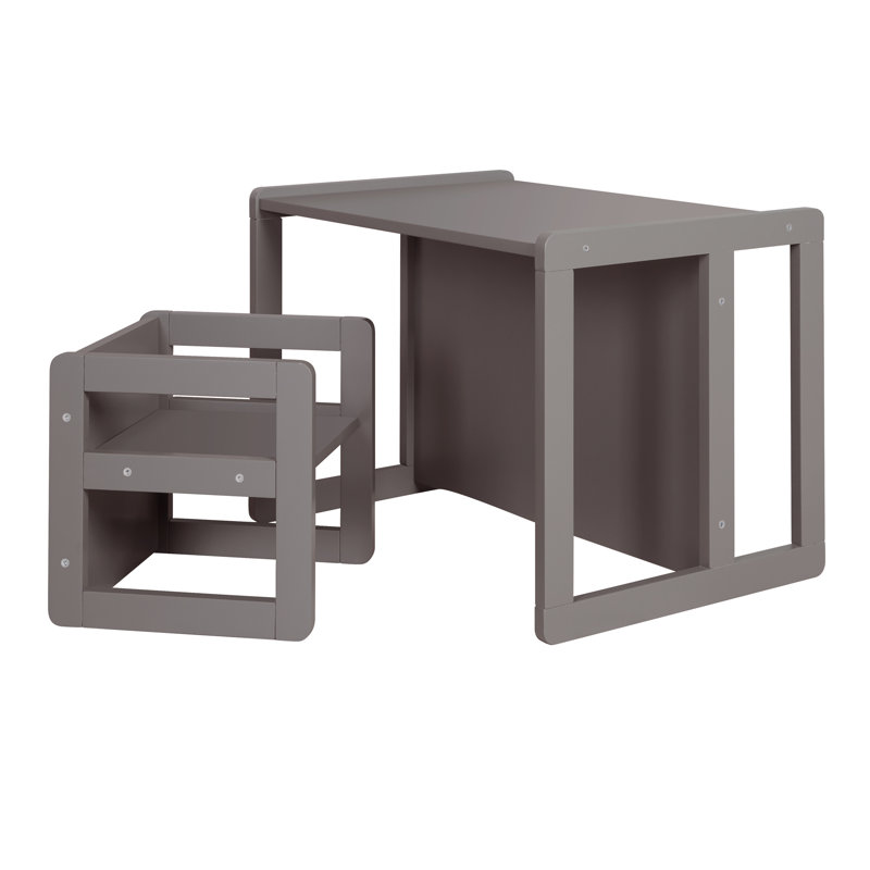 3-In-1 Children'S Seating Group In, Rectangular, Anthracite