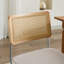 Chaises de salle à manger rembourrées de style Mid-Century avec dossier en rotin de canne et structure en porte-à-faux chromée-129521217