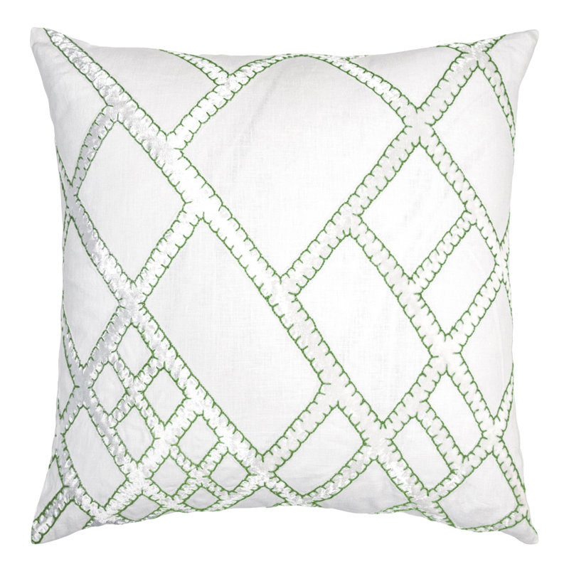 Net Linen Square Pillow Cover & Insert, Grass