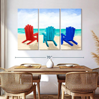 Trio de chaises de plage Gillard