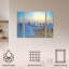 Ensemble de 3 panneaux d'art mural - "Lever de soleil sur les toits" de Marcus Jules, décoration murale pour le salon, la chambre à coucher ou le bureau 