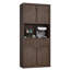 Garde-manger cannelé 70 po avec comptoir, portes et tiroir, armoire de rangement haute autoportante 70 po-1840877129