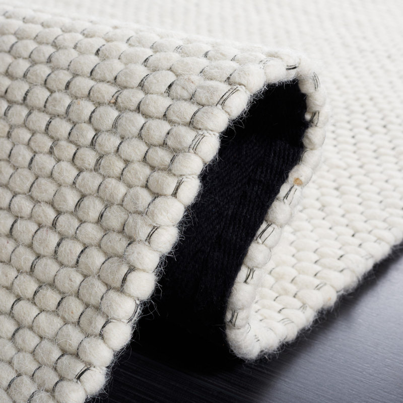 Marina Handmade Flatweave Ivory Area Rug, Square 244cm