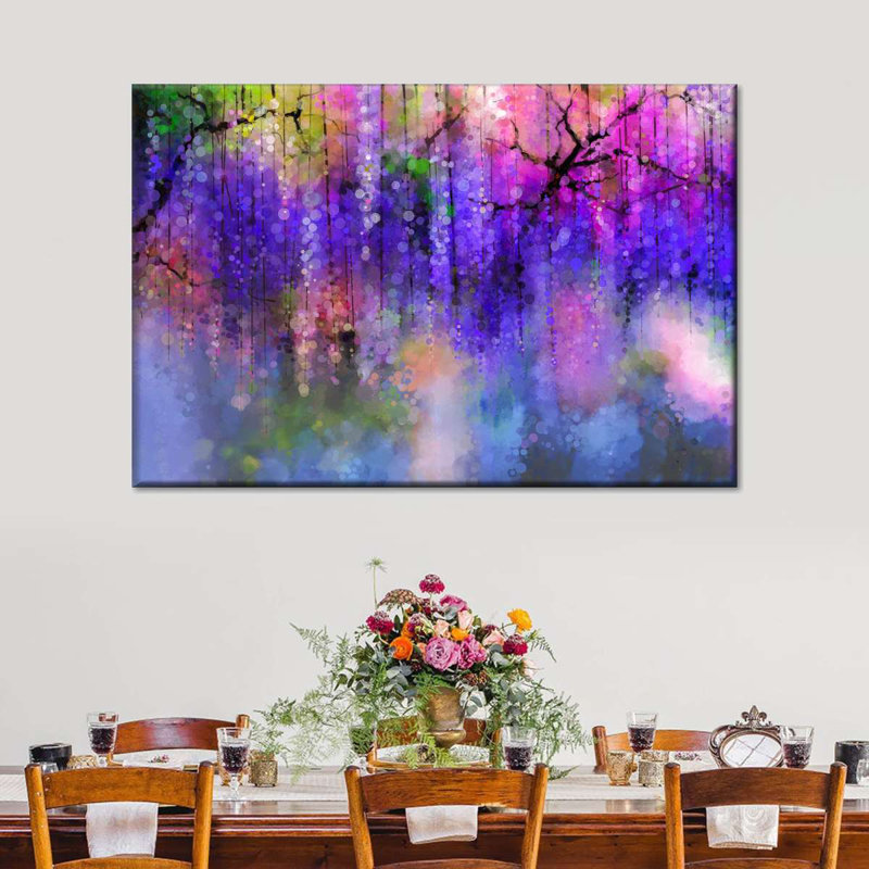 Spring Landscape Abstract Canvas Print, H 8 po x l 12 po x P 1 po