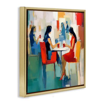 Restaurant View Abstraction Framed Floater Canvas Wall Art by Irena Orlov