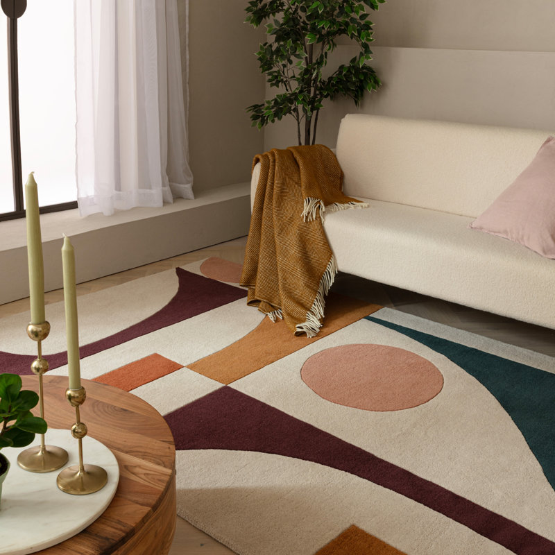 Wool Hand Tufted Area Rug, Rectangle 120 x 170 cm
