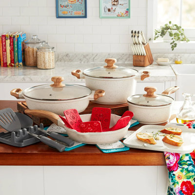 14 - Piece Non-Stick Stainless Steel (18/8) Cookware Set