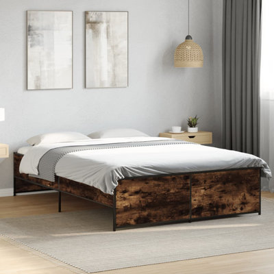 Vidaxl Bed Frame Engineered Wood And Metal