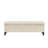Button - Tufted And Diamond - Stitched Storage Ottoman, Beige