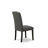 5 Piece Dinette Set Includes a Rectangle Dining Room Table with Butterfly Leaf and 4 Dark Gotham Linen Fabric Upholstered Chairs, Black-1329931116-1267565171-1267565170