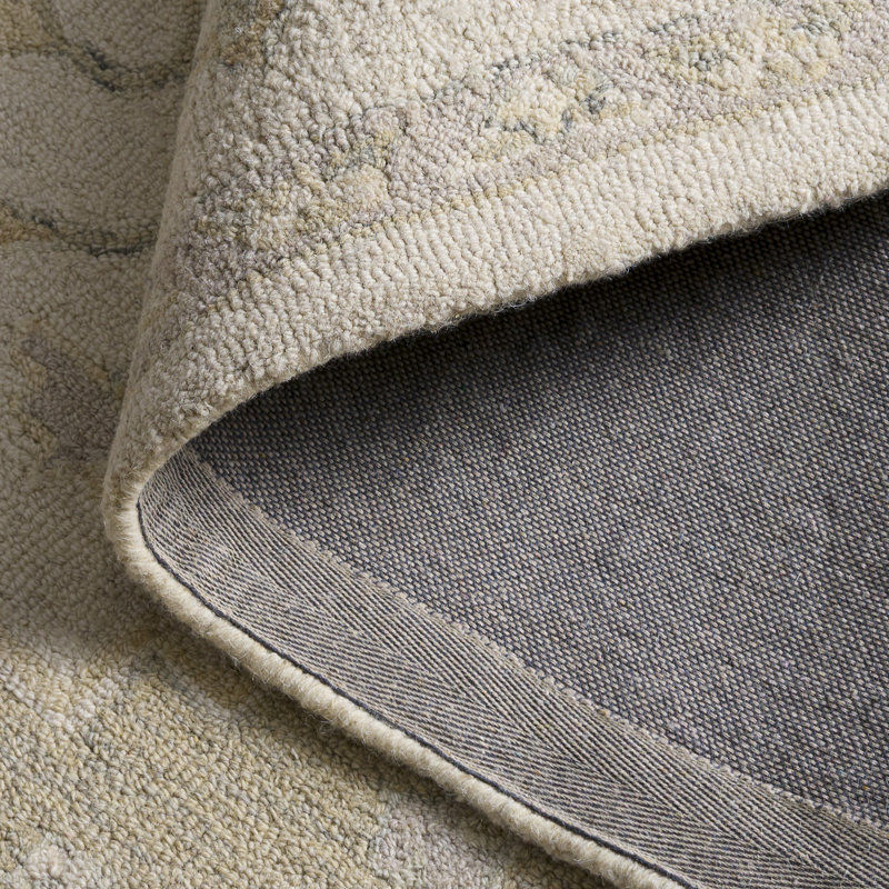 Barden Hand Tufted Oriental Indoor Rug, Round 5'