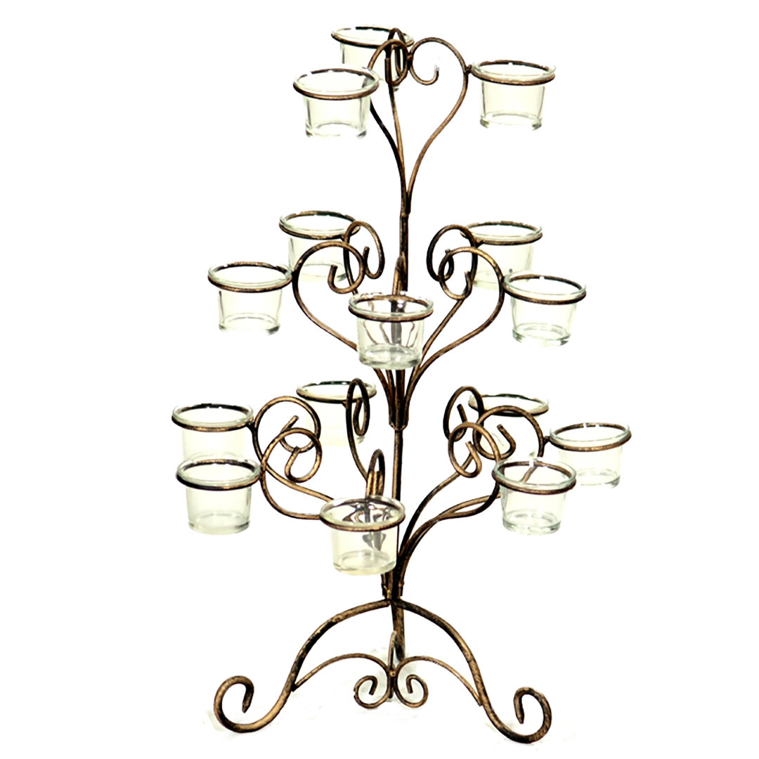 21'' H Tabletop Candelabra Fleur De Lis Living