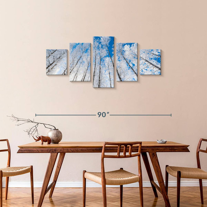 Wintry Birch Forest, 34" H x 74" W