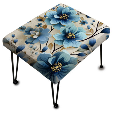 Motif floral bleu côtier Elegance