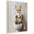Cute Fox Toilet Paper Roll Toilet Bathroom Art by The Creative Bunch Studio Framed Canvas Wall Art Print