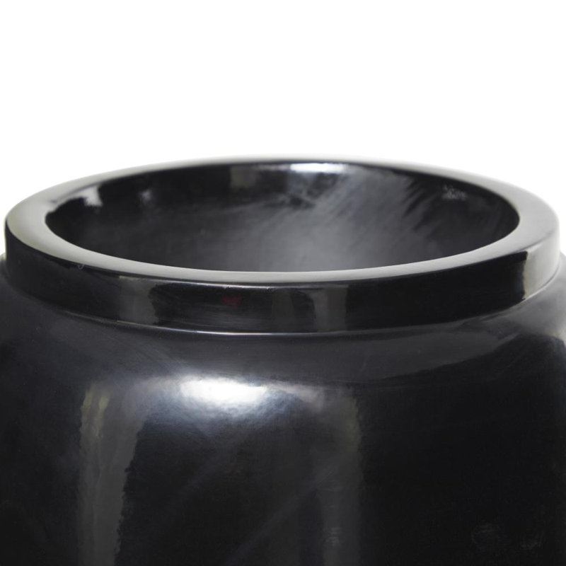 Vase de plancher en résine Mabe, H 40 po x l 15 po x P 15 po, Noir