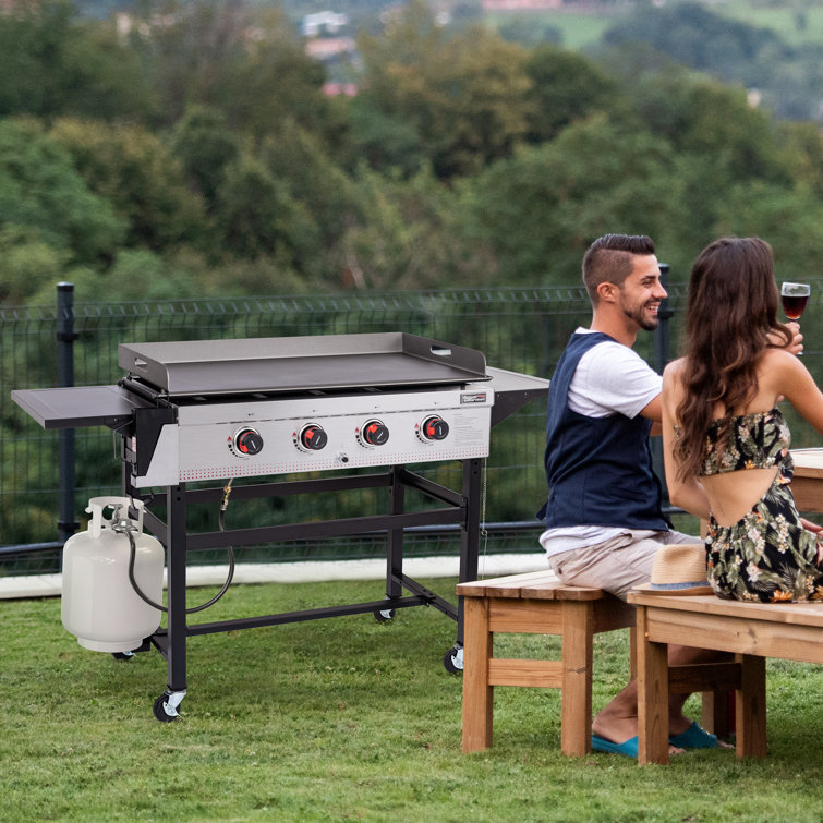 Camp Chef Portable Flat Top 4 Burner Grill