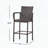 2-Pack Outdoor Wicker Barstools with Polyethylene Rattan, Powder-Coated Metal Frame, 400 lbs Capacity-1547850164