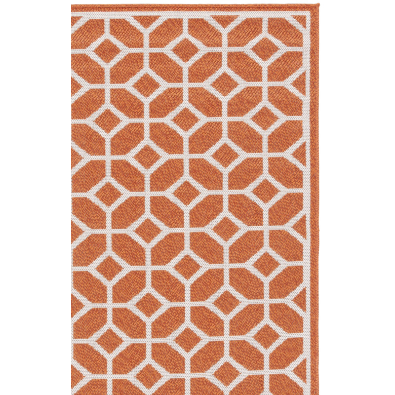 Tapis d'intérieur / extérieur à motif géométrique MSR Bh Martha Stewart, Rectangle 6 pi 7 po x 8 pi 7 po