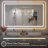 Molly Black Metal Framed LED Front Light and Backlit Anti-Fog Wall Bathroom/ Vanity Mirror-1060104979