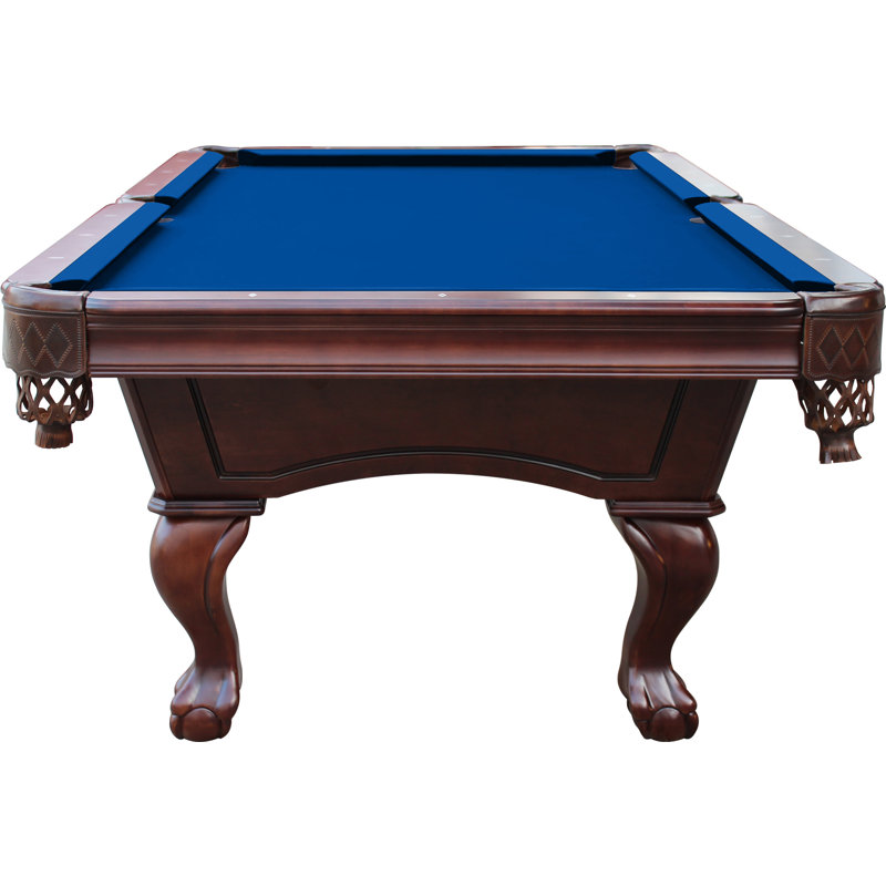 Charles River 8' Slate Pool Table with Professional Installation Included, Espresso, Euro Blue