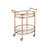 Lakelyn Clear Glass & Rose Gold Finish Serving Cart