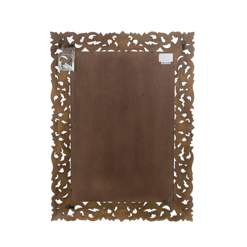 Harleen Solid Wood Flat Mirror, White