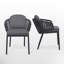 Chaises de salle à manger d'extérieur recouvertes de corde l 23,8 po Harmon