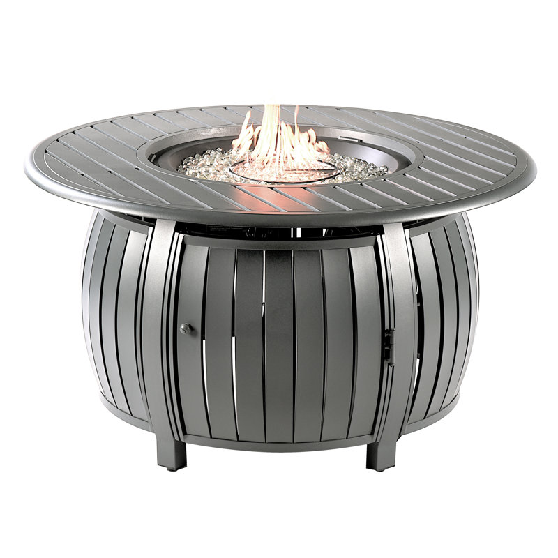 Table foyer au propane en aluminium Ceinture, Gris