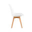 43cm H Upholstered Cross Back Side Chair in White
