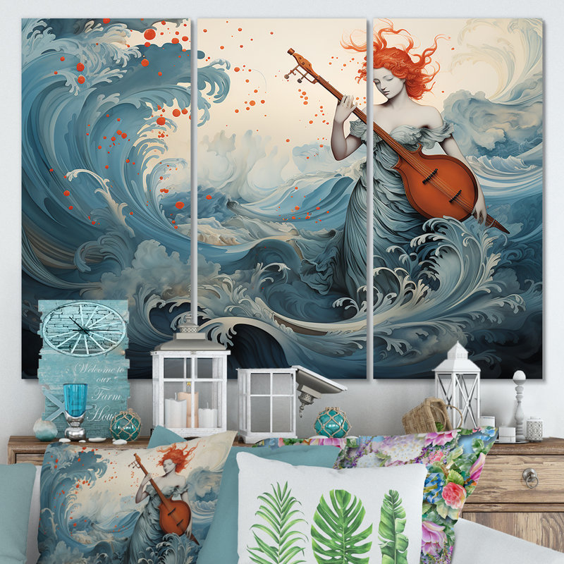 Aquarelle Venus Mythology - Classics, art mural, H 32 po x l 48 po
