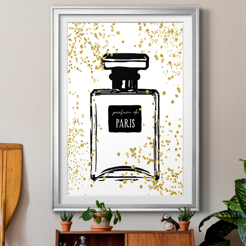 Glitter Perfume I - cadre photo, impression sur papier, H 30,5 po x l 42,5 po x P 1,5 po, Papier argenté