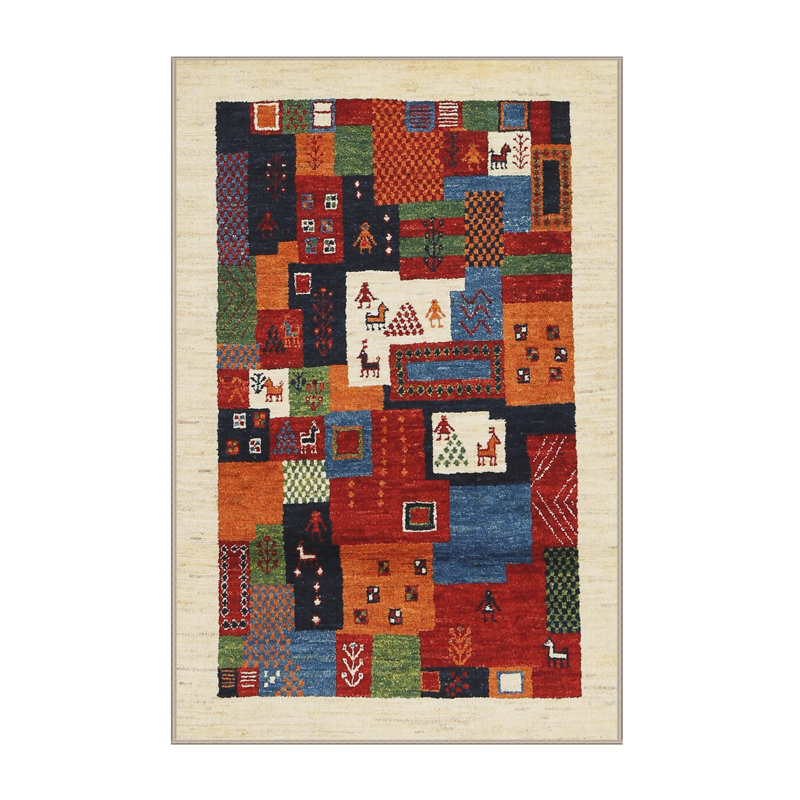 Tapis beige/brun/gris contemporain, Rectangle 8 pi x 10 pi