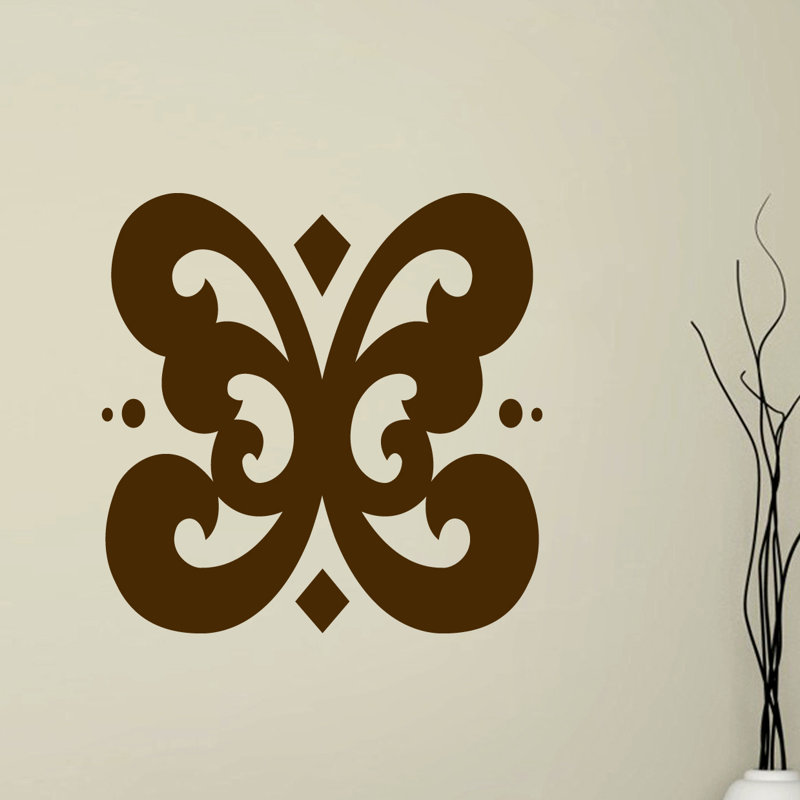 Décalcomanie murale à papillon Holmstrom, Brun chocolat
