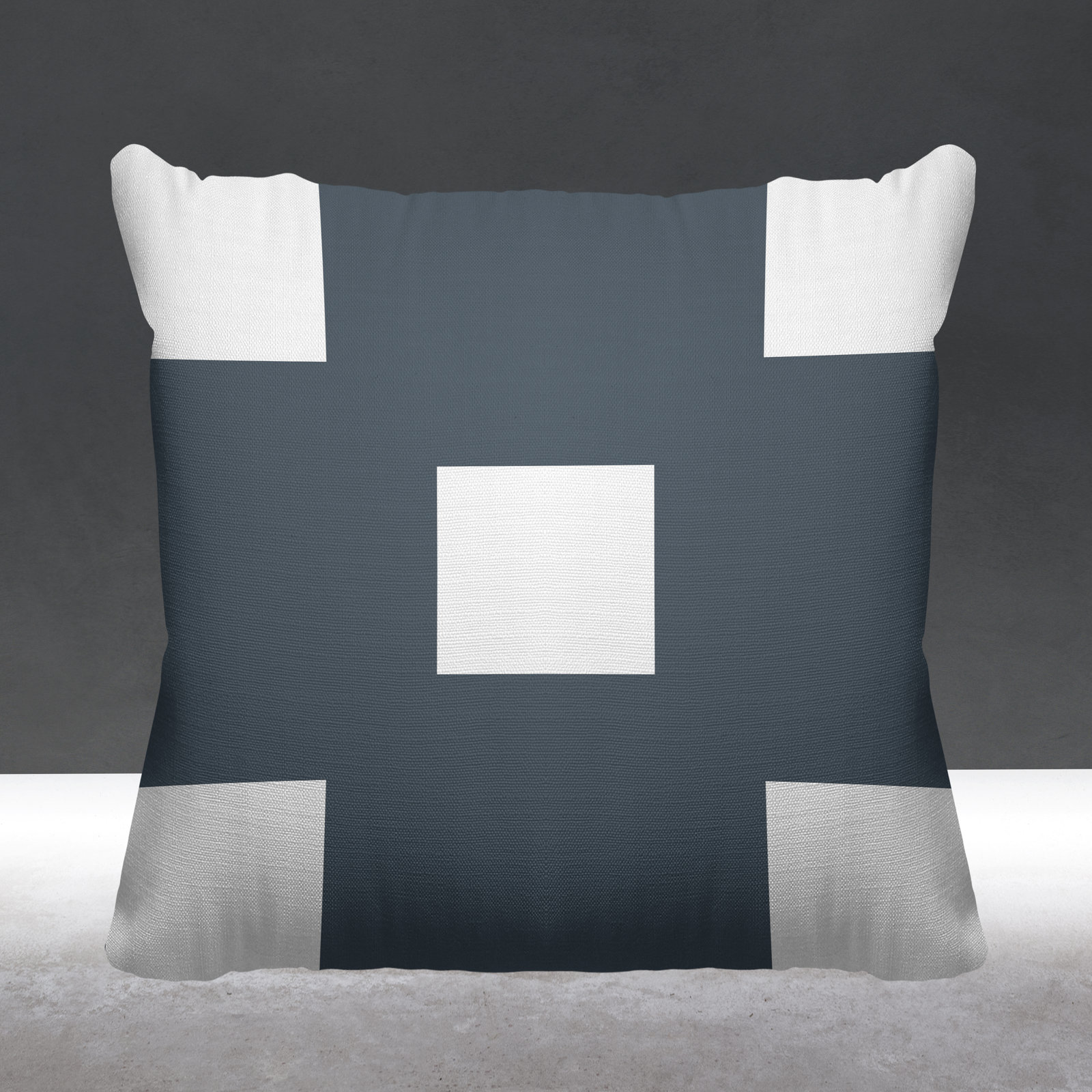 Luella Geometric Indoor/Outdoor Throw Pillow, 16W" x 16H", Gray