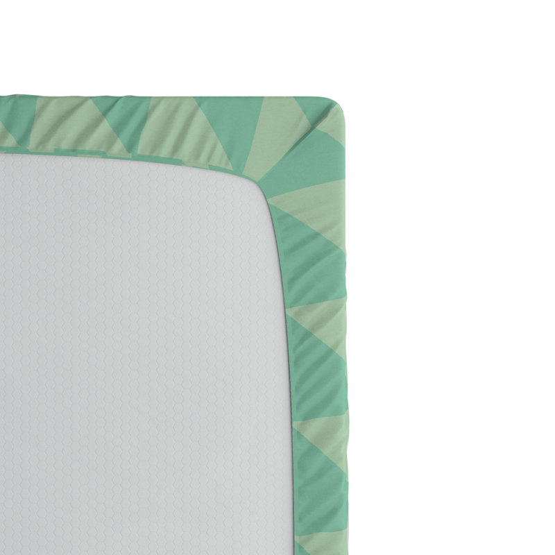 Microfiber Geometric Fitted Sheet, Queen Fitted Sheet