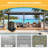 Outdoor Louvered Pergola Aluminum Hardtop Gazebo with Retractable Roof for Deck Backyard Garden-94369676