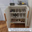 Modern White Sideboard With Gold Handles For Kitchen, Dining Room Furniture Organizer